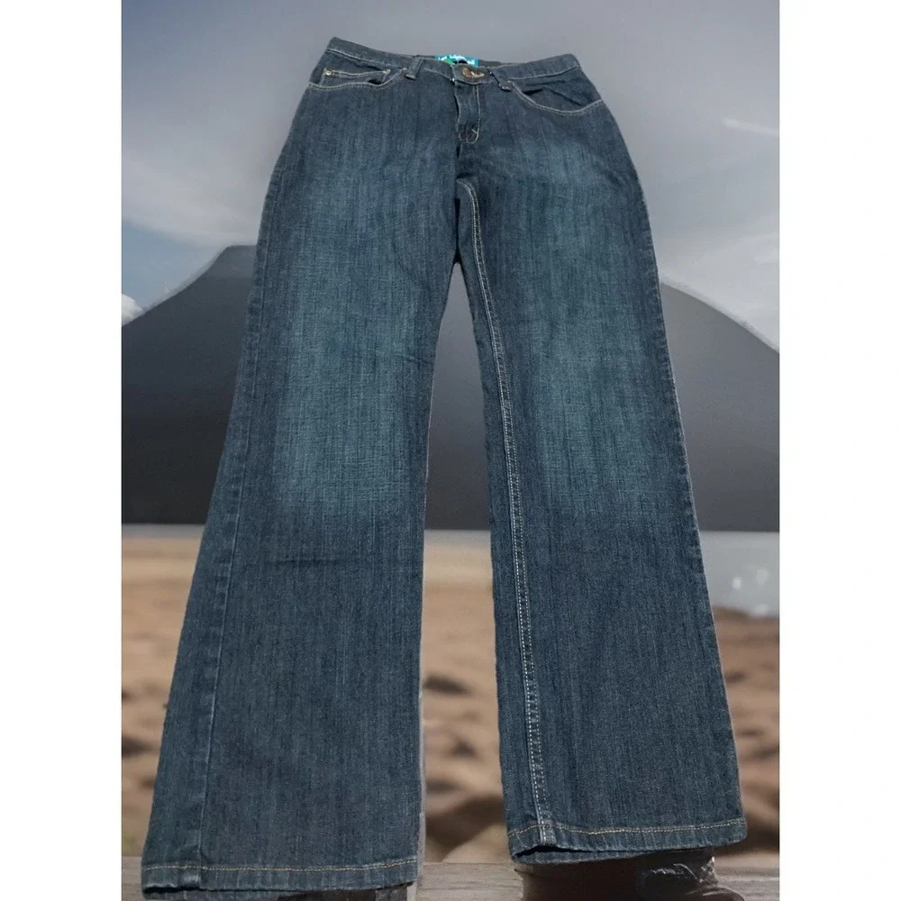 Lee Premium Select Jeans Boys 18R Dark Wash Straight Leg Stretch Denim 28x32